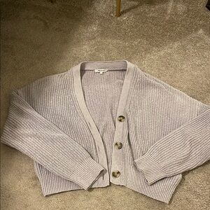 Madewell Cropped Ribbed Cardigan Sweater